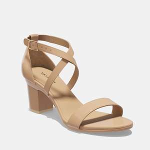 CONVERTIBLE HEEL - Pashion 1.0 The Sandal Sand Patent  Block 3 Inch